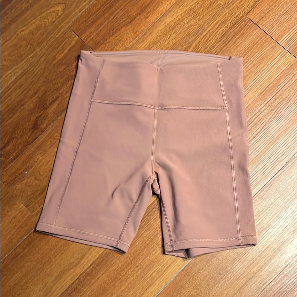 lululemon athletica High-Rise Athletic Bike Shorts in Dusty Rose